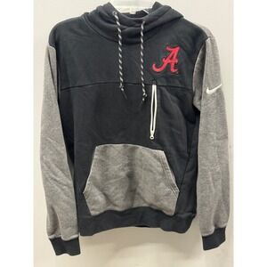 Nike Alabama Crimson Tide Hoodie Mens Medium Black Grey Fleece Pullover NCAA SEC